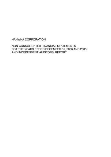 Thumbnail Hanwha Corporation Financial Statement 2006
