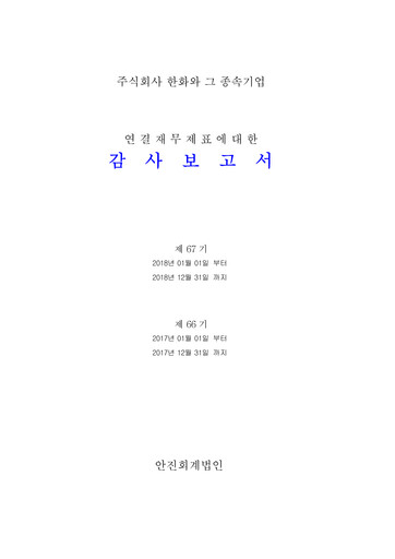 Thumbnail Hanwha Corporation Financial Statement 2018