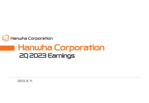 Thumbnail Hanwha Corporation Quarterly Report 2023-q2