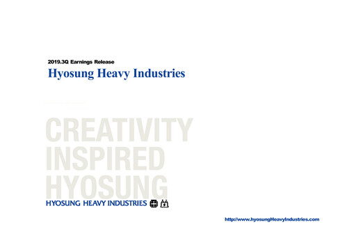 Thumbnail Hyosung Heavy Industries Corporation Quarterly Report 2019-q3