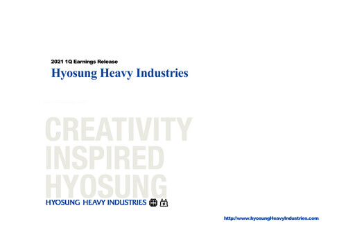 Thumbnail Hyosung Heavy Industries Corporation Quarterly Report 2021-q1