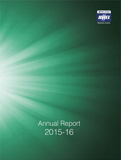 Thumbnail Bharat Heavy Electricals Limited Annual Report 2015-2016