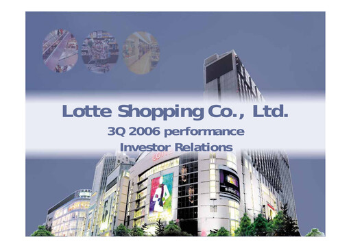 Vorschaubild Lotte Shopping Quartalsbericht 2006-q3