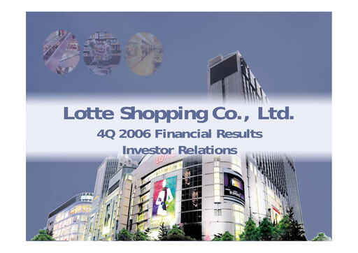 Vorschaubild Lotte Shopping Quartalsbericht 2006-q4