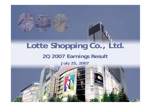 Vorschaubild Lotte Shopping Quartalsbericht 2007-q2