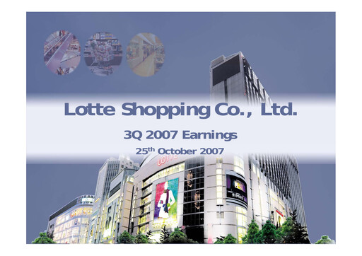 Vorschaubild Lotte Shopping Quartalsbericht 2007-q3