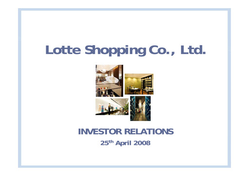 Vorschaubild Lotte Shopping Quartalsbericht 2008-q1