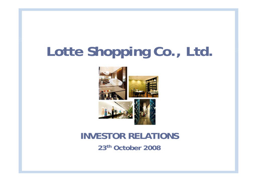 Vorschaubild Lotte Shopping Quartalsbericht 2008-q3
