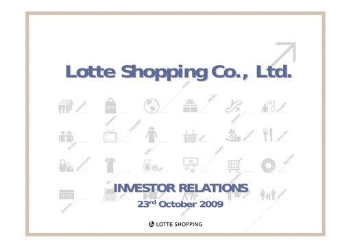 Vorschaubild Lotte Shopping Quartalsbericht 2009-q3