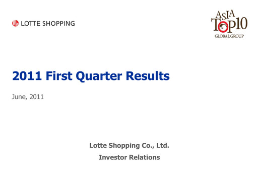 Vorschaubild Lotte Shopping Quartalsbericht 2011-q1