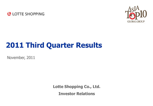 Vorschaubild Lotte Shopping Quartalsbericht 2011-q3