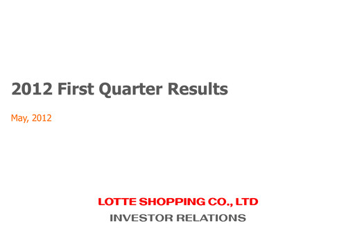 Vorschaubild Lotte Shopping Quartalsbericht 2012-q1