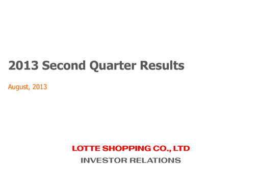 Vorschaubild Lotte Shopping Quartalsbericht 2013-q2