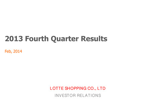 Vorschaubild Lotte Shopping Quartalsbericht 2013-q4