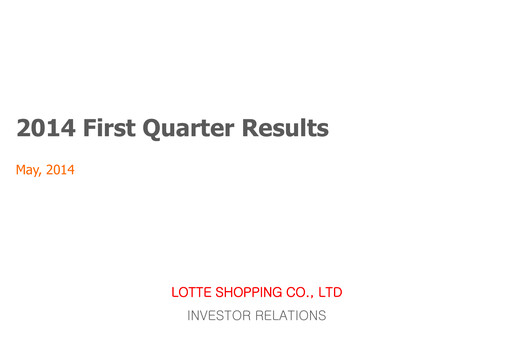 Vorschaubild Lotte Shopping Quartalsbericht 2014-q1