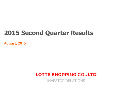 Vorschaubild Lotte Shopping Quartalsbericht 2015-q2