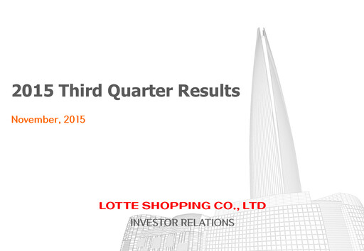Vorschaubild Lotte Shopping Quartalsbericht 2015-q3