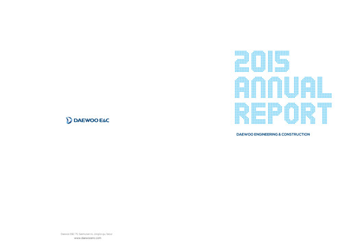 Thumbnail Daewoo Engineering & Construction Annual Report 2015