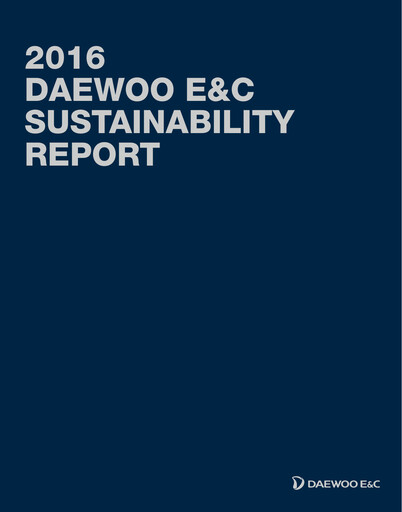 Thumbnail Daewoo Engineering & Construction Sustainability Report 2016