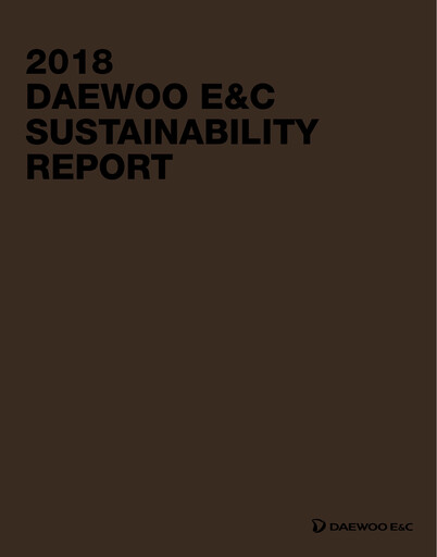 Thumbnail Daewoo Engineering & Construction Sustainability Report 2018