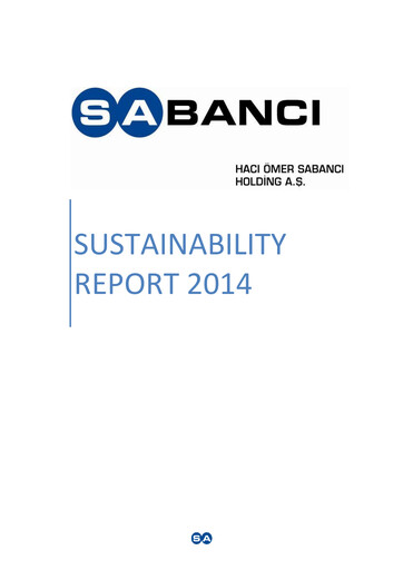 Thumbnail Sabancı Holding
 Sustainability Report 2014