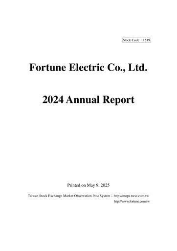 Vorschaubild Fortune Electric Co., Ltd. Jahresbericht 2024