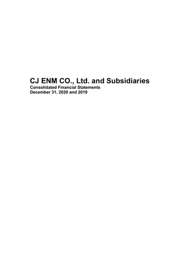 Miniature CJ ENM CO., Ltd. Bilan financier 2020