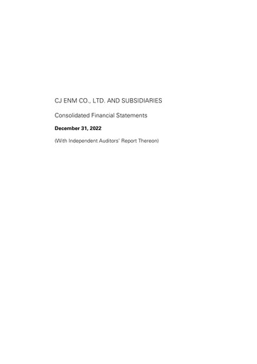 Miniature CJ ENM CO., Ltd. Bilan financier 2022