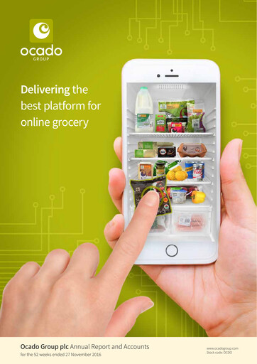Thumbnail Ocado Annual Report 2016