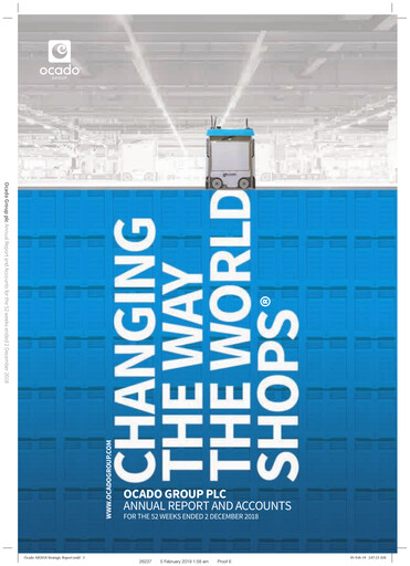 Thumbnail Ocado Annual Report 2018