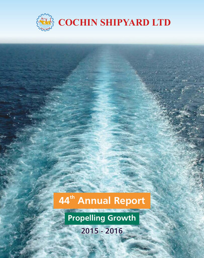 Thumbnail Cochin Shipyard Limited Annual Report 2015-2016