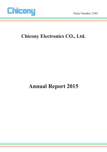Thumbnail Chicony Electronics Annual Report 2015