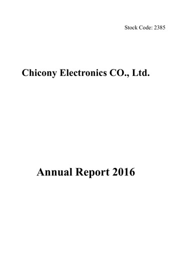 Thumbnail Chicony Electronics Annual Report 2016