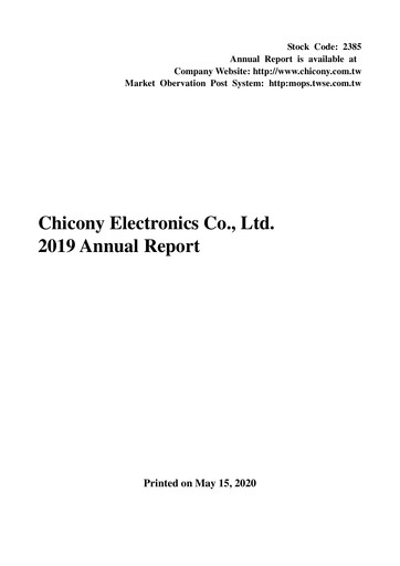 Thumbnail Chicony Electronics Annual Report 2019