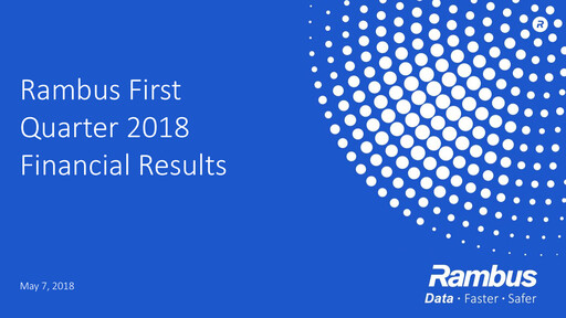 Thumbnail Rambus Quarterly Report 2018-q1