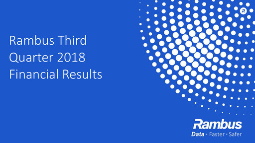 Thumbnail Rambus Quarterly Report 2018-q3