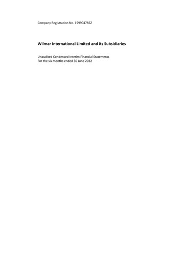 Thumbnail Wilmar International Half-year Report 2022-h1