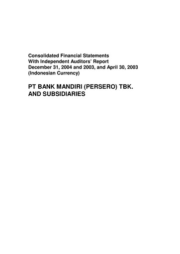 Thumbnail Bank Mandiri Financial Statement 2004