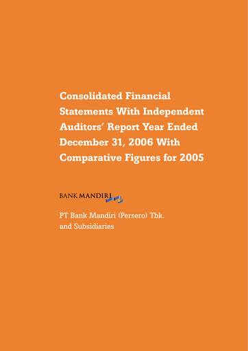 Thumbnail Bank Mandiri Financial Statement 2006