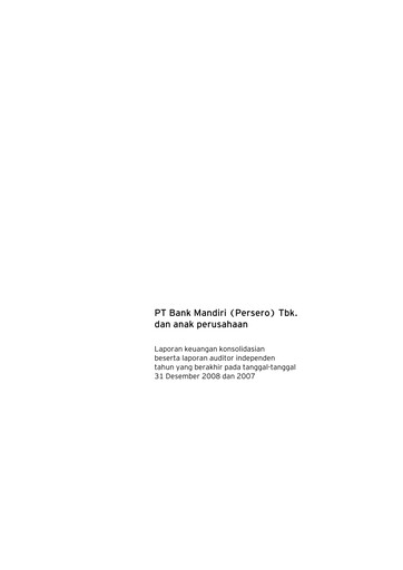 Thumbnail Bank Mandiri Financial Statement 2008