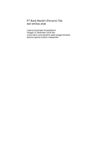 Thumbnail Bank Mandiri Financial Statement 2016
