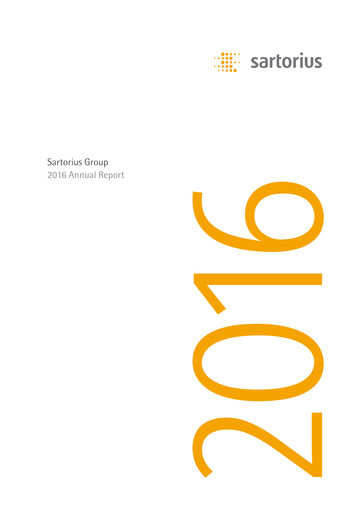 Thumbnail Sartorius Annual Report 2016