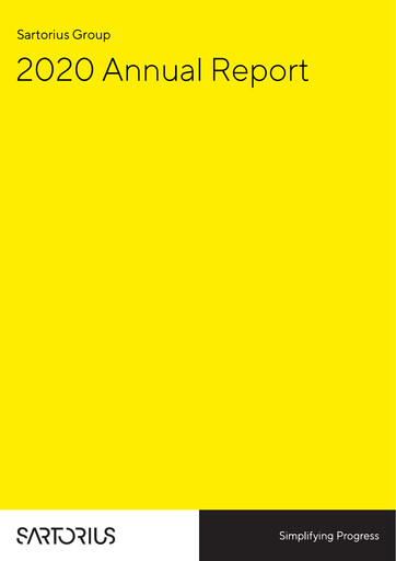 Thumbnail Sartorius Annual Report 2020
