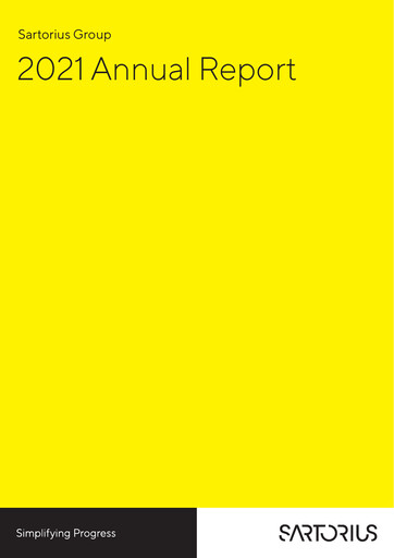 Thumbnail Sartorius Annual Report 2021