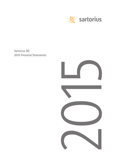 Thumbnail Sartorius Financial Statement 2015