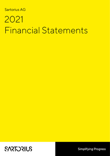 Thumbnail Sartorius Financial Statement 2021