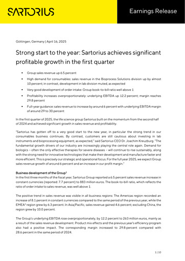 Thumbnail Sartorius Quarterly Report 2025-q1