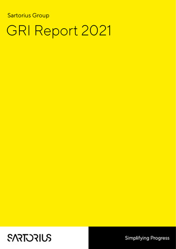 Thumbnail Sartorius Sustainability Report 2021