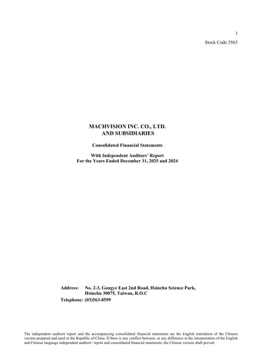 Thumbnail Machvision Inc. Financial Statement 2025