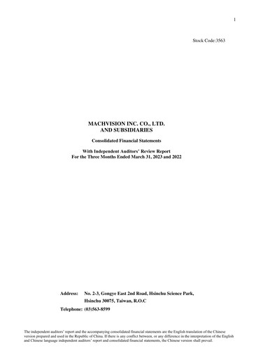 Thumbnail Machvision Inc. Quarterly Report 2023-q1